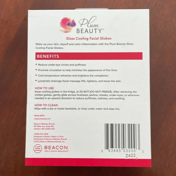 New Plum Beauty Glass Cooling Facial Globes - Picture 2 of 2